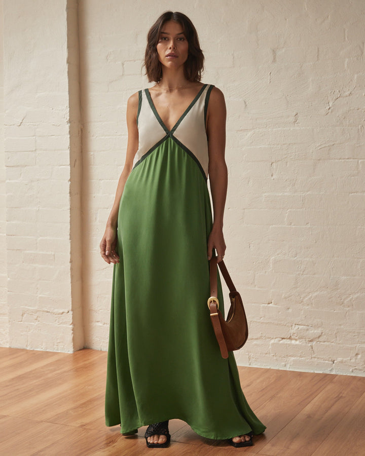 Helena - Contrast Maxi Dress